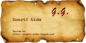 Gosztl Gida névjegykártya